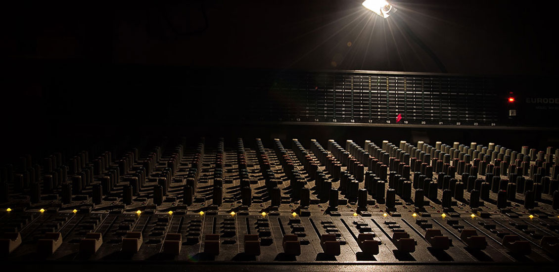 Arts sound studio control room